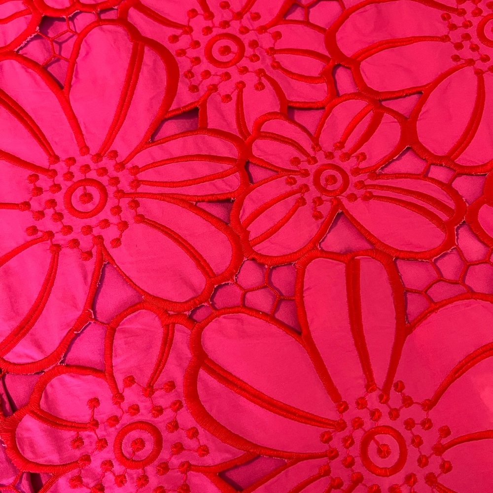 Maeve Hot Pink Floral Lace Pencil Skirt - Picture 9 of 14